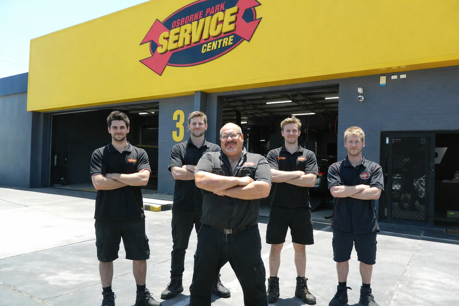 The OPSC team outside Osborne Park Service Centre