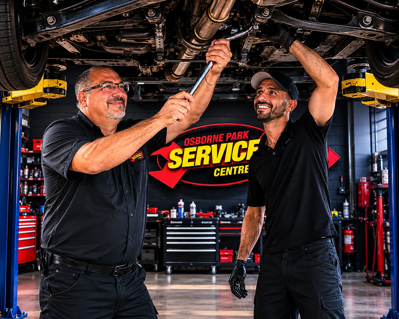 4 hoists for fast auto repairs