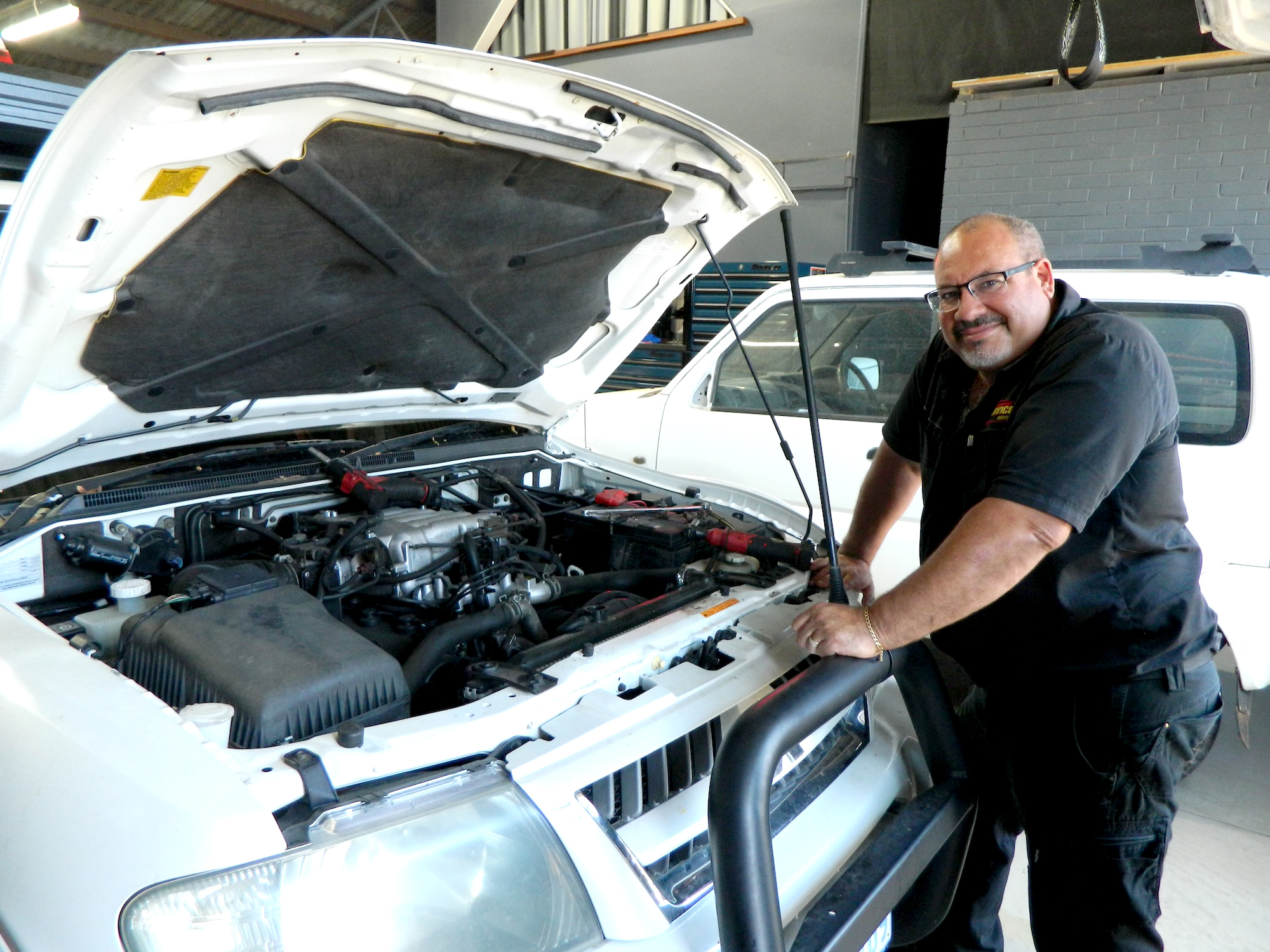 OPSC owner working on engine